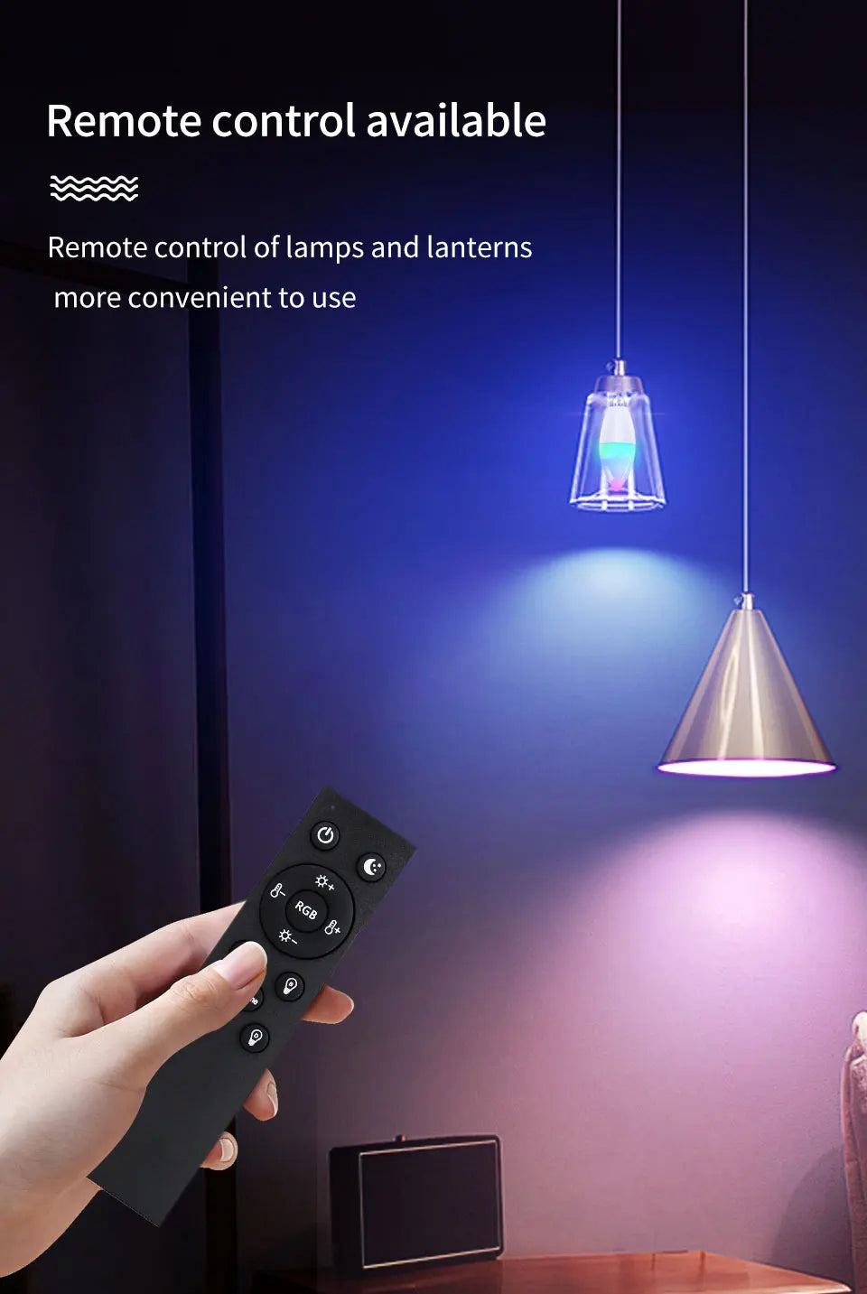 Wifi E14 Led Bulbs 220V Candle Light Tuya Smart Life Spotlight RGB Lamp with RF 2.4G Remote Group Voice Control Alexa Google