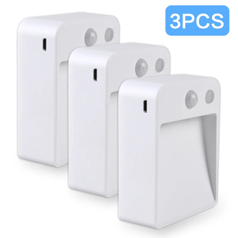 LED Night Light PIR Motion Sensor Night Lamp Wireless Detector AA Battery Powered Wall Lamp Auto On/Off Cabinet Stairs Lighting