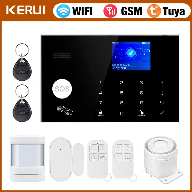 KERUI G30 Alarm System for Home WIFI GSM Security Alarm Panel with Temperature and Humidity Display Work Alexa Tuya Smart App