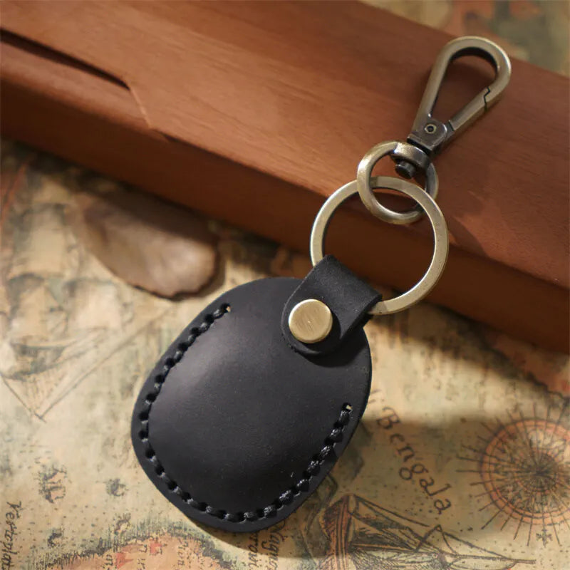 Keyring For Airtags Protective Case Retro High Quality Leather Keychain For Apple Anti-lost Tracker Locator Device Accessories