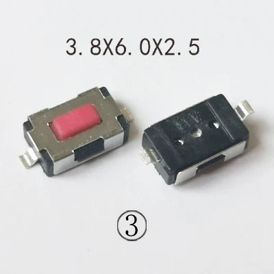 50PCS 4x6/3x6mm H 2.5mm 2Pin Tactile Push Button Switch Phone Button SMD Micro Momentary Switch PCB Mounting