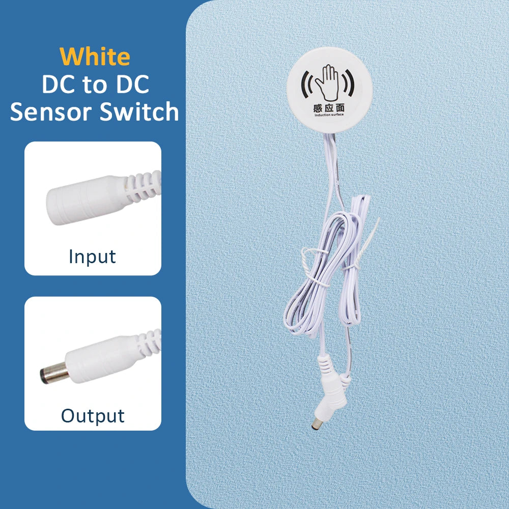 Penetrable 25mm Wood Touch Sensor LED Light Switch 5V 12V 24V 60W Hand Sweep Dimmable Touch Dimmer for Mirror Cabinet Shelf Lamp