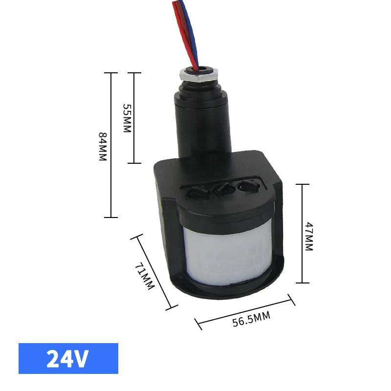 12V Motion Sensor 220V/110V PIR Movement Detector Automatic Infrared Wall Mount Timer Outdoor 24V LED Motion Sensor Light Switch