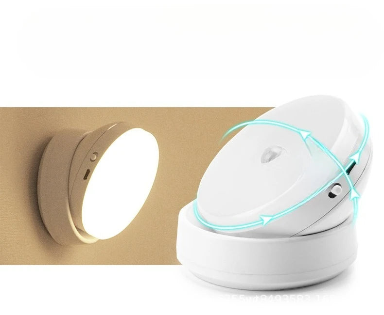 Automatic Wireless Human Motion Sensor Light - Rechargeable LED Night Light for Home, Smart Wardrobe, Hallway, Staircase