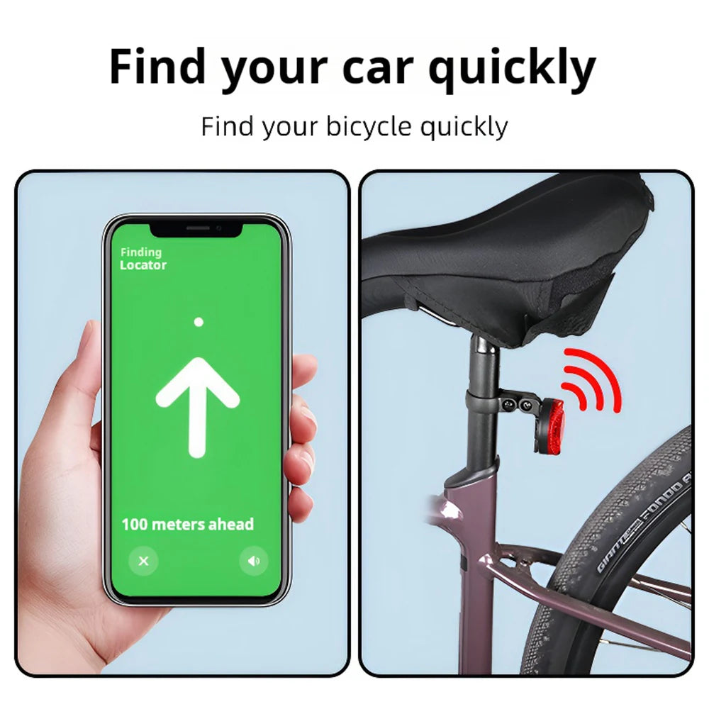 Hidden Protective Bracket for AirTag Bicycle Reflector Bike Reflective Warning Sign Anti-Theft Tracker Accessories