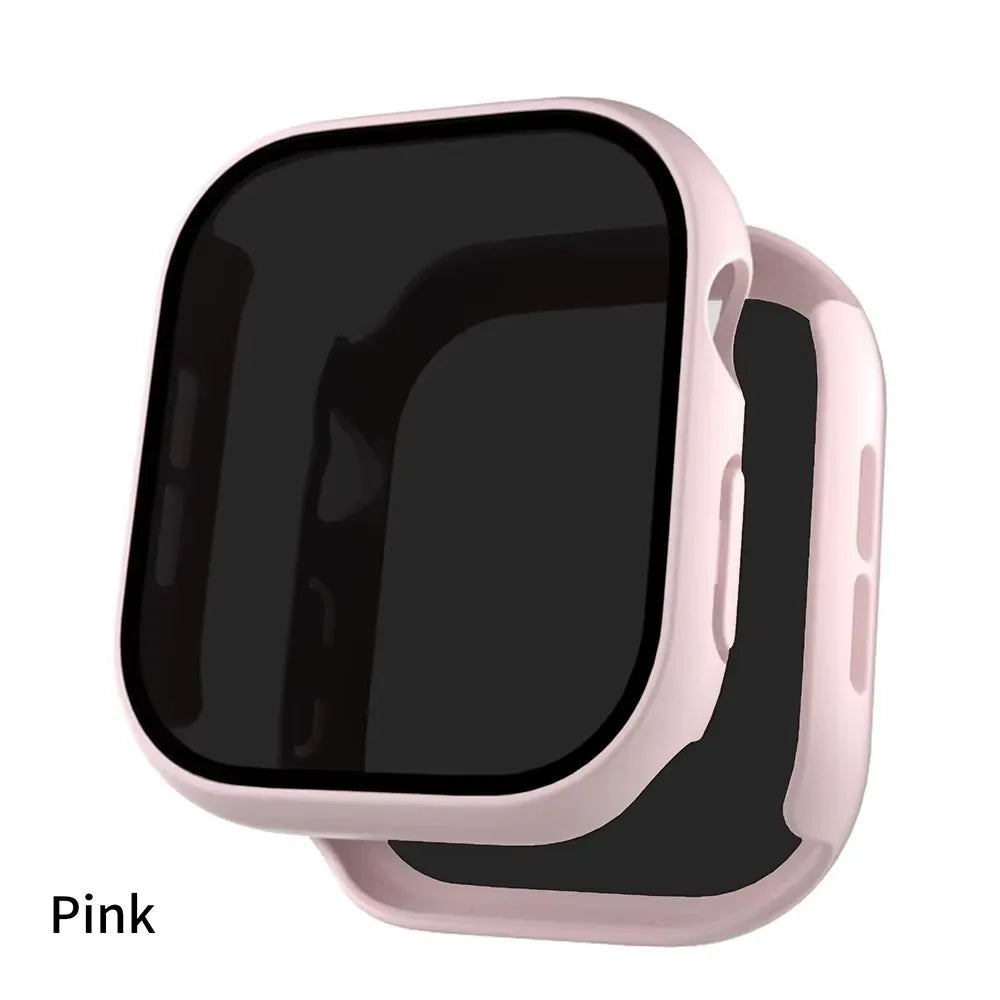 Privacy Glass+Case For Apple Watch 10 42mm 46mm Tempered Anti-Peeping Screen Protector Cover For iWatch series 10 Accessories
