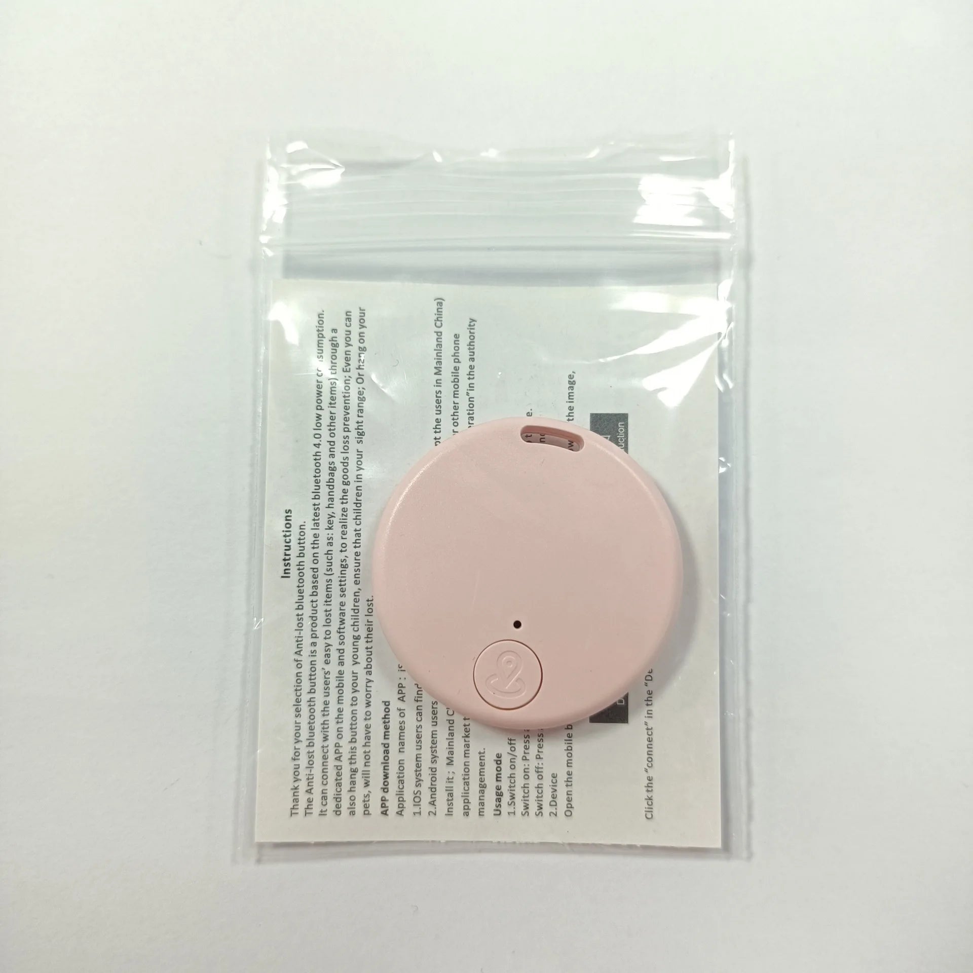 Mini Dog GPS Bluetooth 5.0 Tracker Anti-Lost Device Round Anti-Lost Device Pet Kids Bag Wallet Tracking Smart Finder Locator