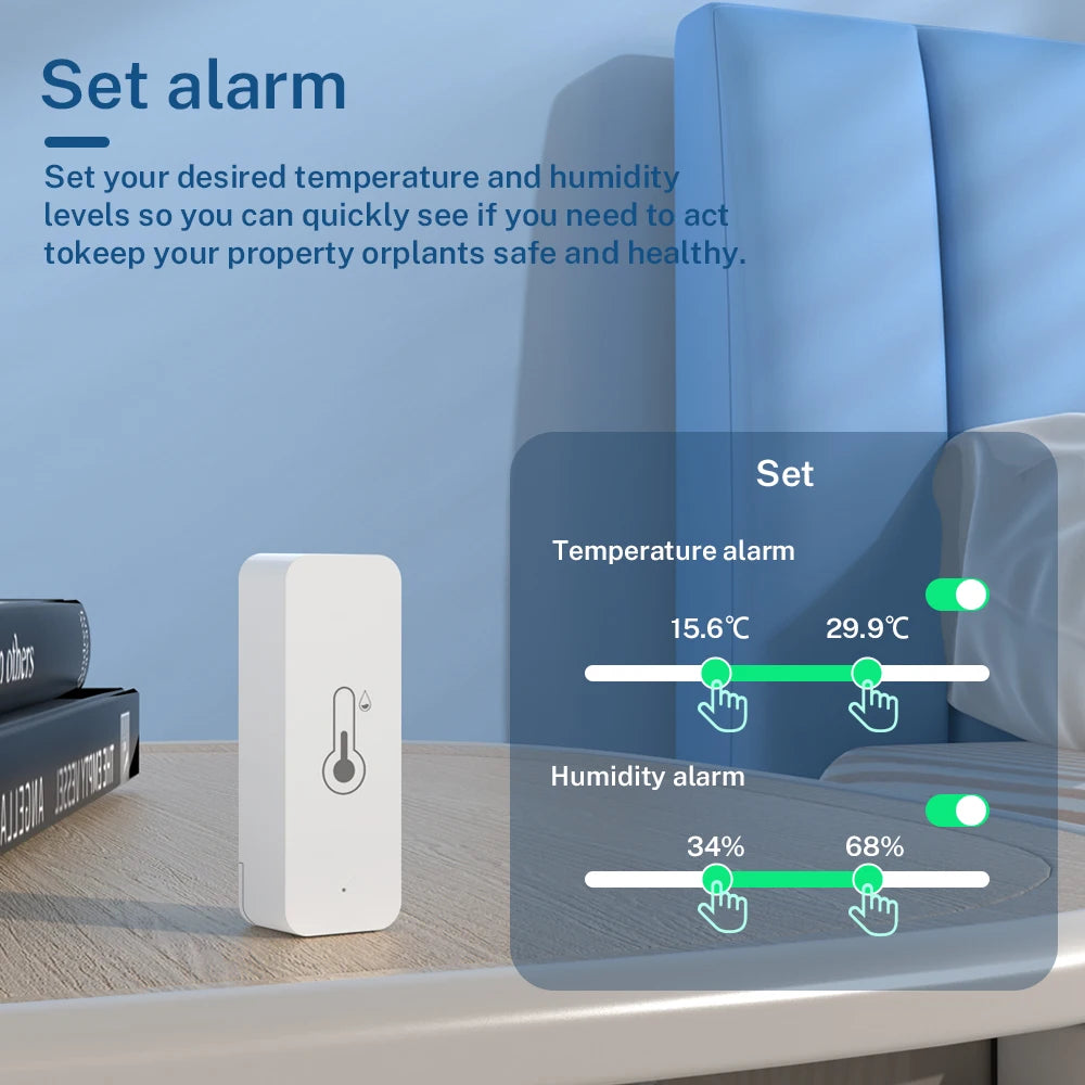 Tuya Zigbee WiFi Temperature Humidity Sensor APP SmartLife Remote Control For Smart Home WorkWith Alexa Google Assistant