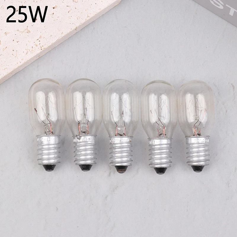 5PCS E14 Salt Lamp Globe Bulb 10/15/20/25W 220V-230V Incandescent Bulb Household Refrigerator Oven Light Bulb Replace Bulb
