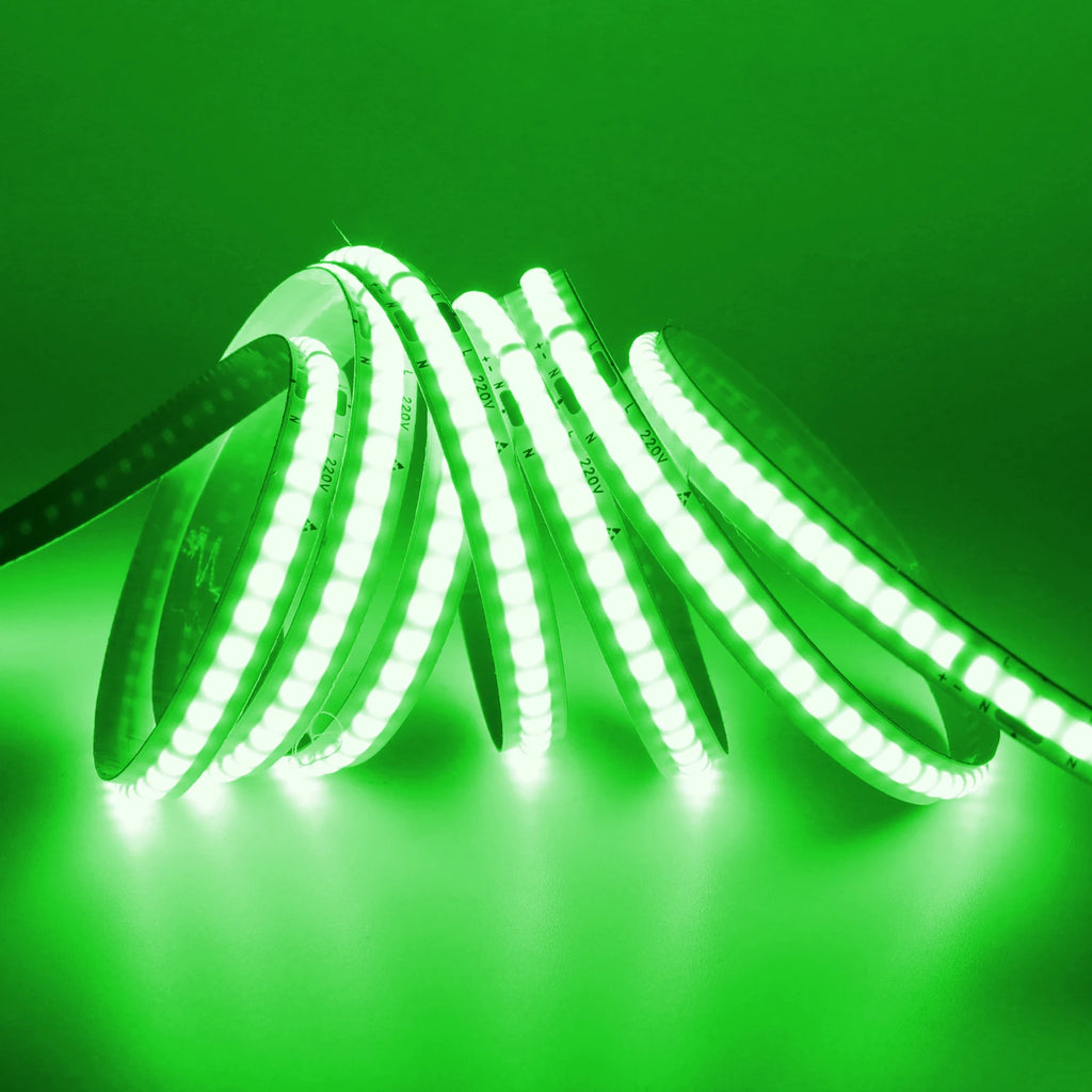 220V COB LED Strip Light 5M 10M 15M 20M Flexible Tape No Need Driver High Brightness 240LEDs RA90 Red Blue White Linear Lighting