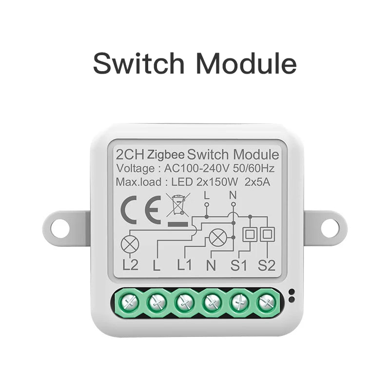 Matter Tuya WiFi Zigbee Mini Curtain Switch Interrupter Roller Shutters Smart Blind Breaker Module Work with  Alexa Google Home