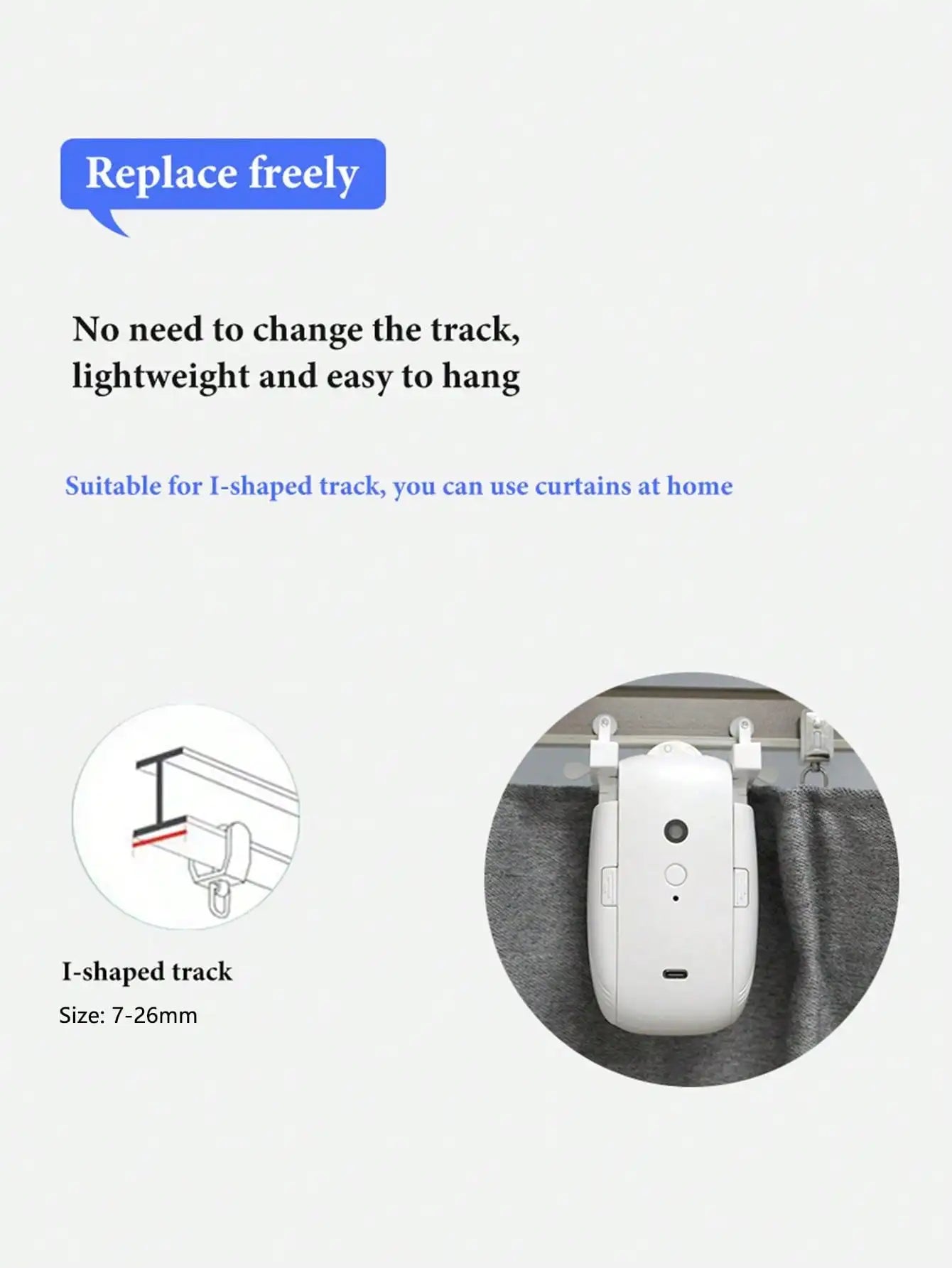 Smart curtain robot Works with Tuya WiFi /Bluetooth remote control Smart curtain controller App control  TU orbit Alexa Google