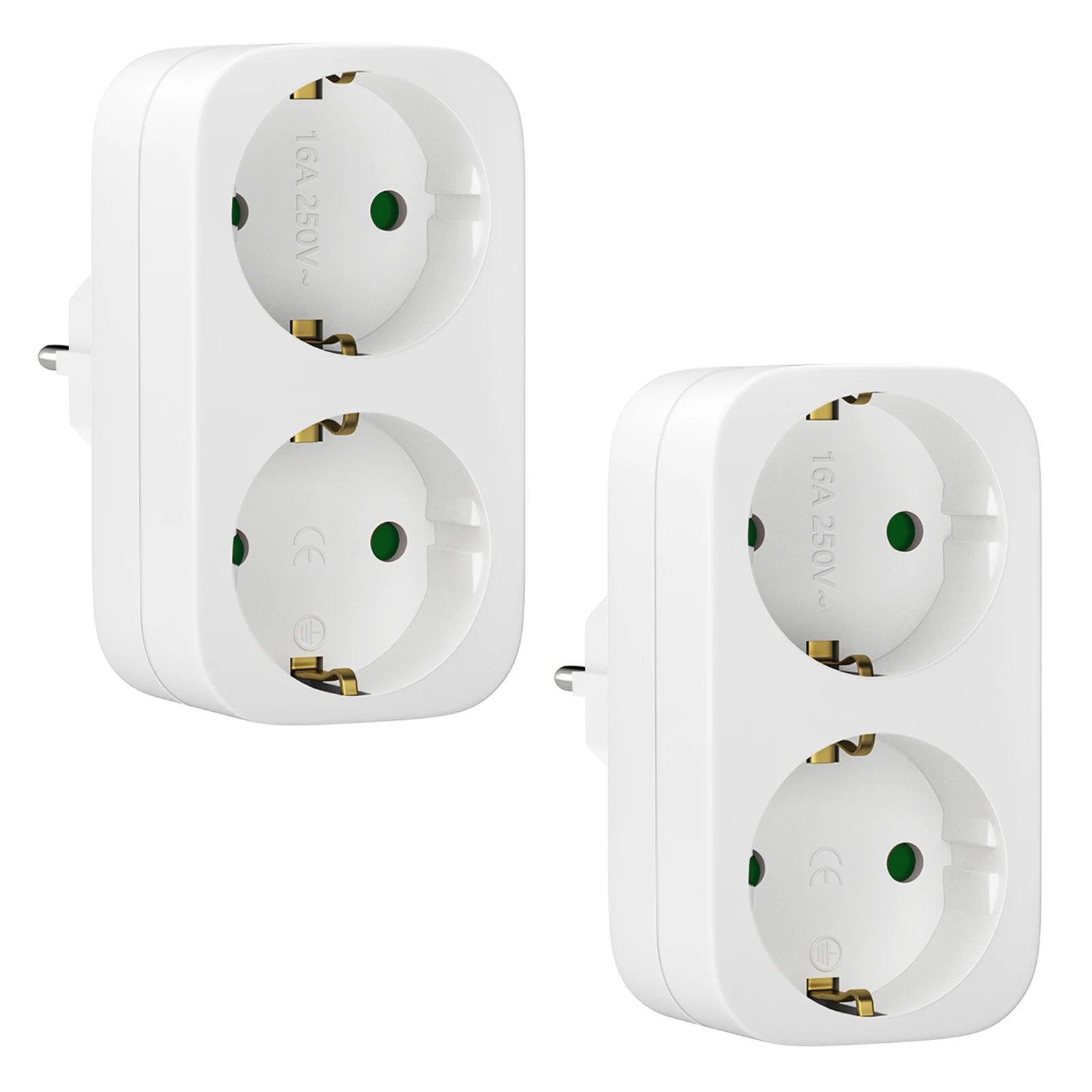 2-in-1 portable travel adapter plug socket adapter, high flame-retardant material travel household expansion socket