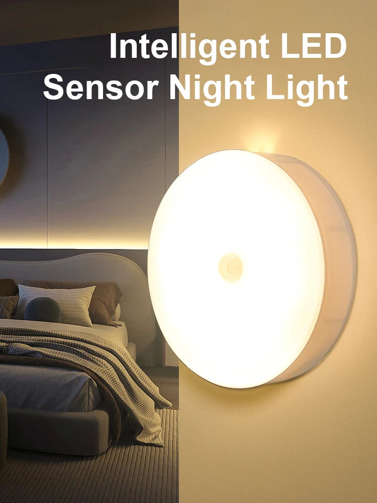 USB Rechargeable Motion Sensor Night Light LED Lamp for Kitchen Bedroom Stairs Hallway Cabinet Closet Wardrobe -Energy Efficient