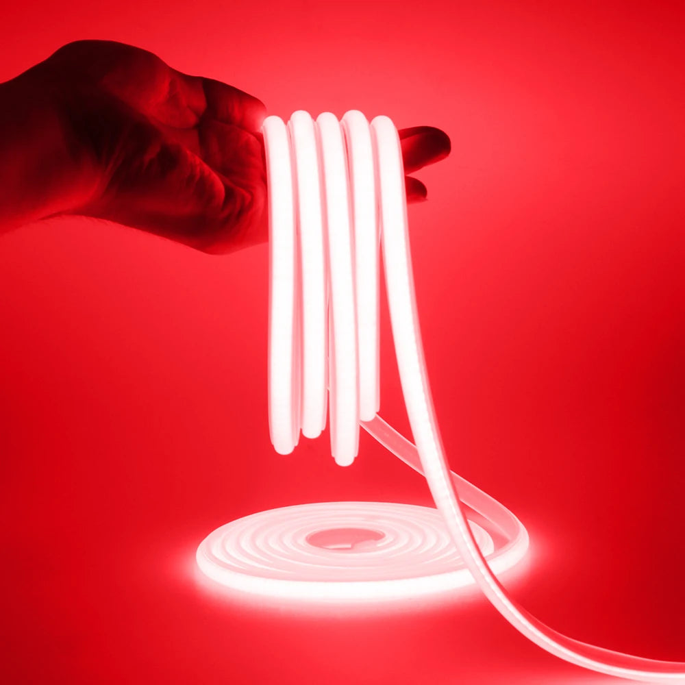220V Switch COB LED Neon Strip Light 288LED AC EU Power Plug Kit White Pink Red 10 Color Waterproof Flex Tape Home Kitchen Decor