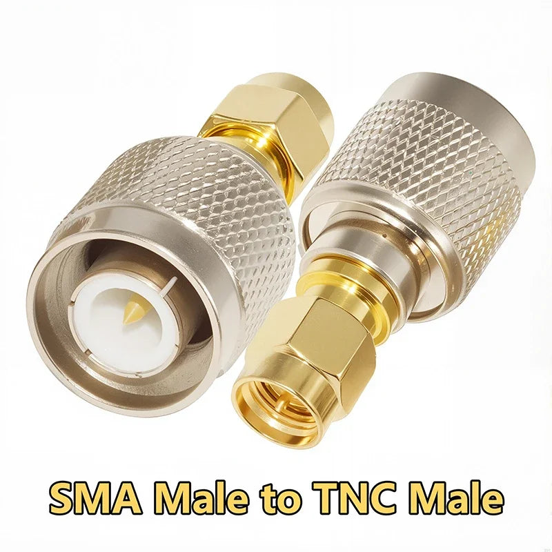 2Pcs Copper SMA Female Jack to UHF PL259 SO239 TNC N Male Female RF Coax Coaxial Straight Connector Converter