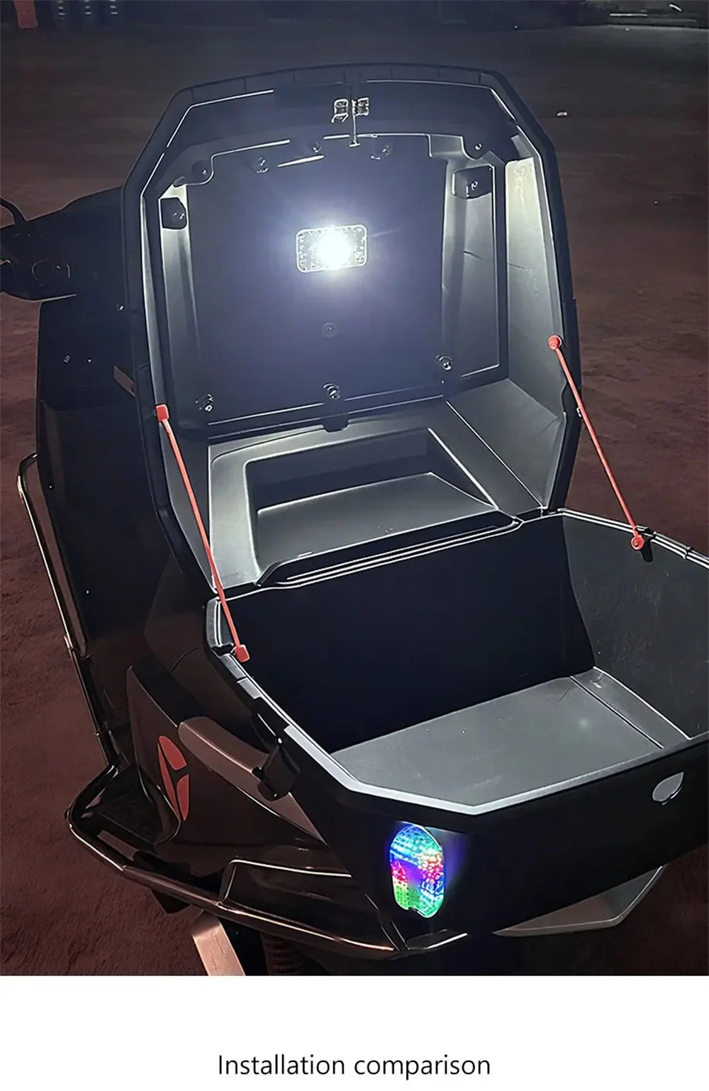 Motorcycle Locomotive Box Sensor Light LED Tail Box Anti-Collision Lamp Convenient Outdoor Fishing Camping Night Light ﻿