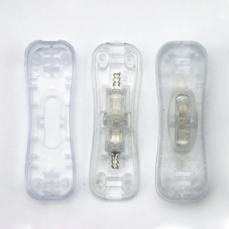 304 Led Light Bulb Halfway Rocker On Off Push Button AC Power Cable Switch Connector Online Switch White Black Transparent A2