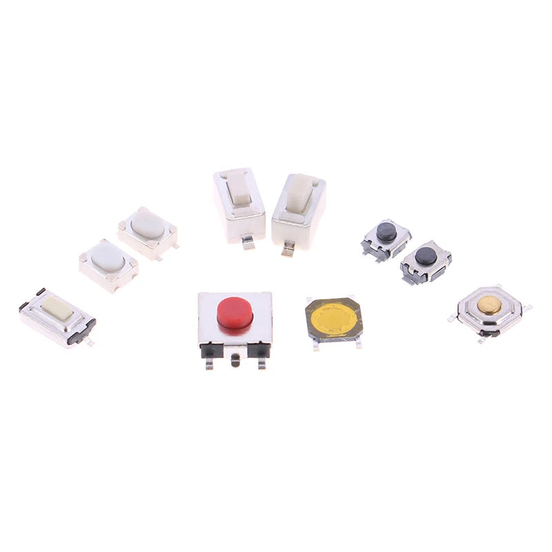 250Pcs/Box Car Remote Control Tablet Micro Momentary Keys Button 10 Model Tactile Push Button Switch Kit Touch Microswitch New