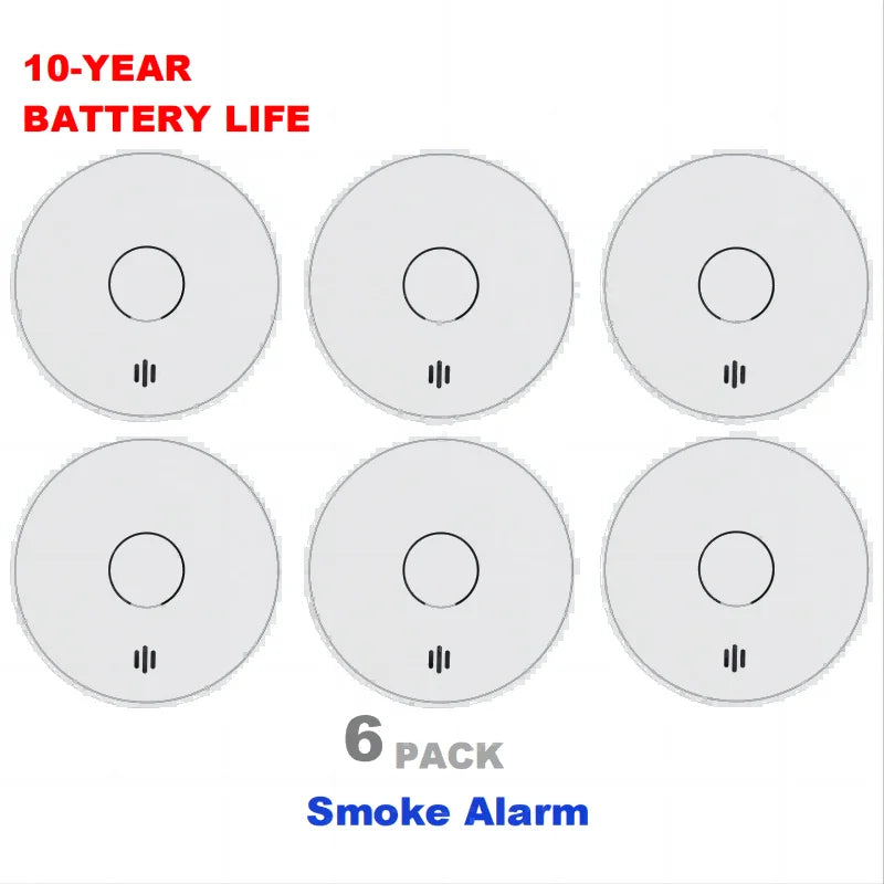 V-Come Standalone Smoke Alarms for Home, 10-Year Battery Photoelectric Smoke Detector,  EN14604 AS3786 , VS02