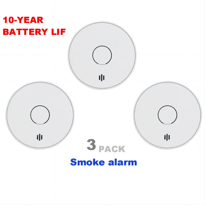 V-Come Standalone Smoke Alarms for Home, 10-Year Battery Photoelectric Smoke Detector,  EN14604 AS3786 , VS02