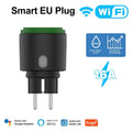 Tuya WiFi Smart Plug 16A EU Socket, Outdoor Waterproof Smart Outlet with Energy Monitor, Works Alexa Google Home