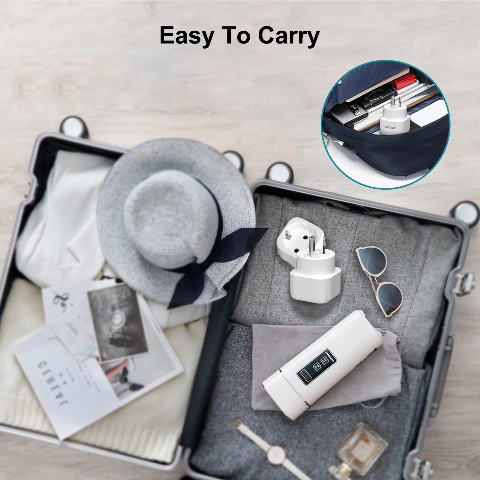 2/4pcs 3Pin AU NZ Power Plug Adapter EU to AU/NZ Plug Converter, New Zealand Australia Travel Plug Wall Plug Socket White