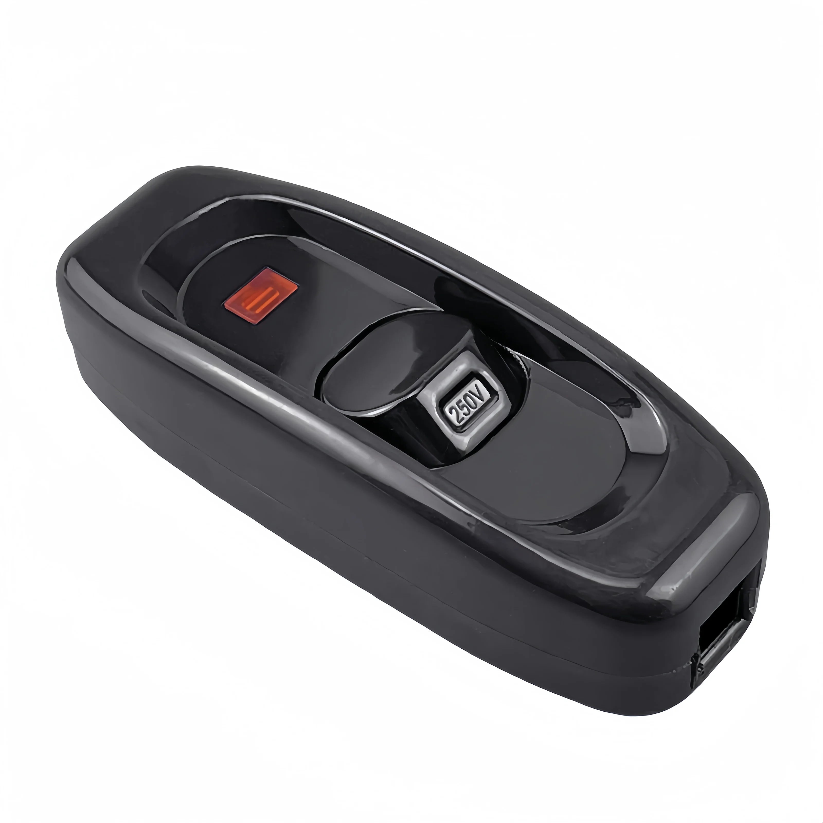 GW320 10A 250V In-Line On/Off Cord Switch rocker switch with Indicator light Bedside Switch with Light at the Middle for black