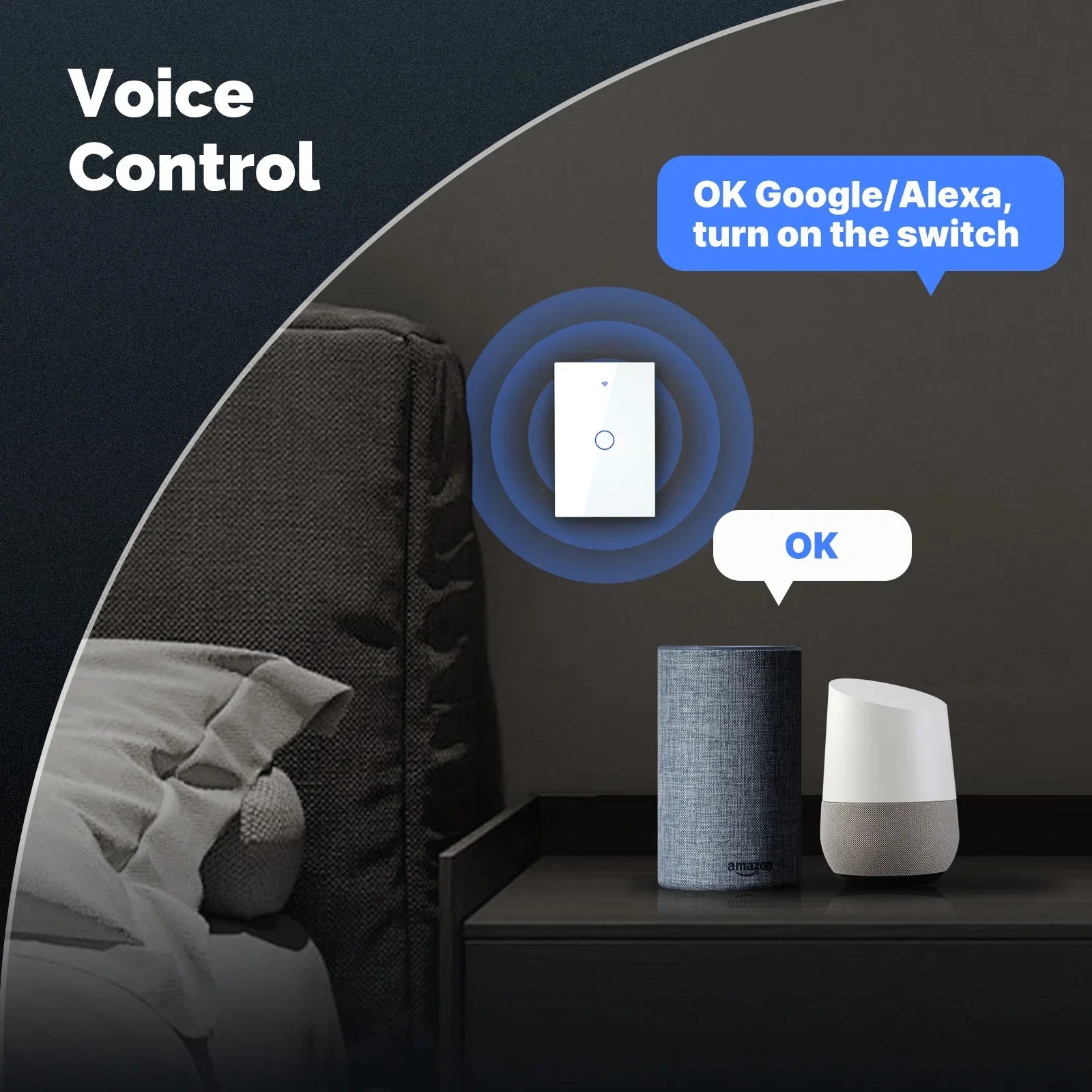 MOES Tuya ZigBee Smart Light Switch Touch Glass Panel Fireproof Neutral Wire Required Remote Control Work With Alexa Google Home