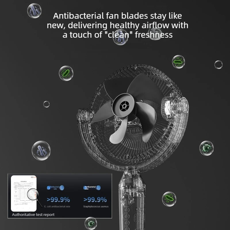 Smart Voice Control Tower Fan with Aromatherapy Energy Saving 12H Timer Adjustable Stand Pure Copper Motor Air Circulator