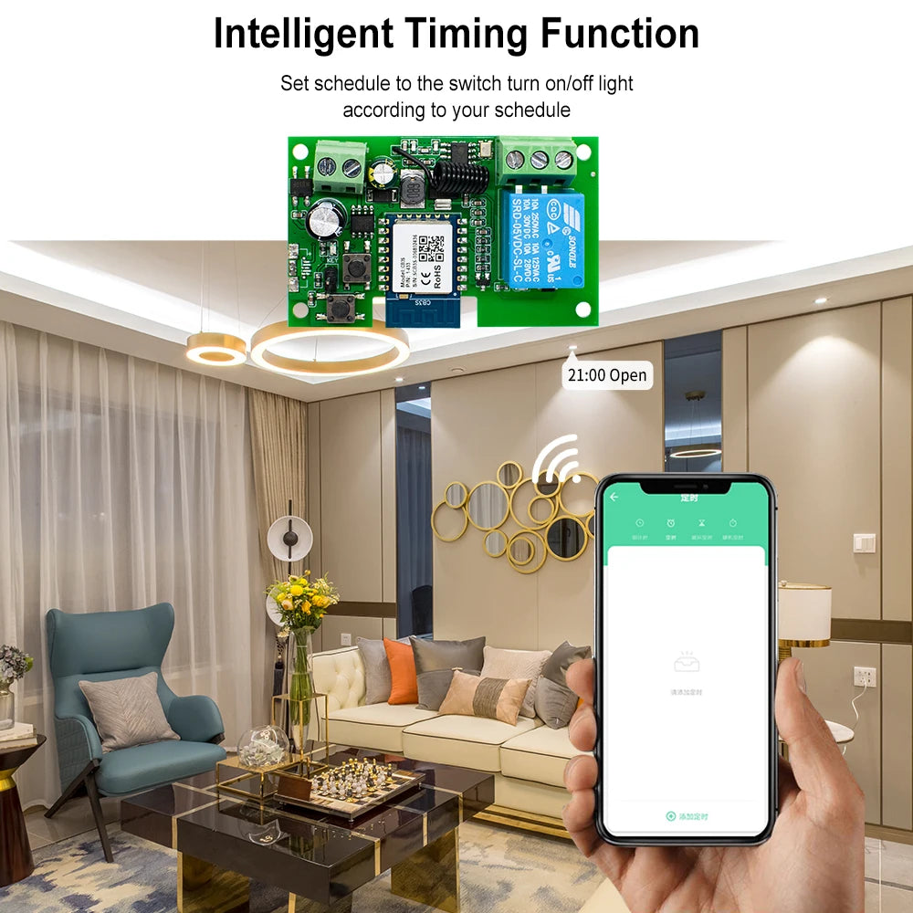 WiFi Switch Smart Tuya Garage Door Gate Opener Controller Work With Alexa Echo Google Home SmartLife APP Controller RF 433mhz