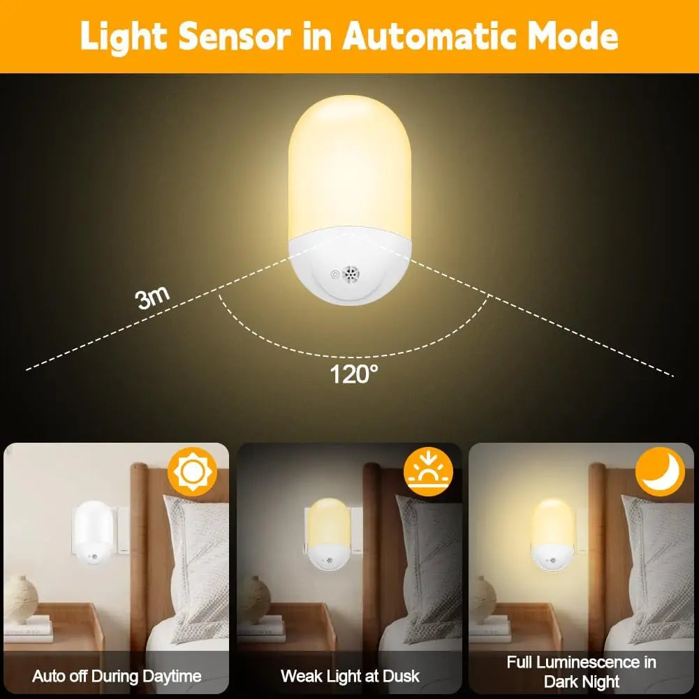 Baby Night Lamp Warm LED Bedside Lamp with Plug-in Wall Remote Control  Kawaii Room Decor RGB Multicolor Light