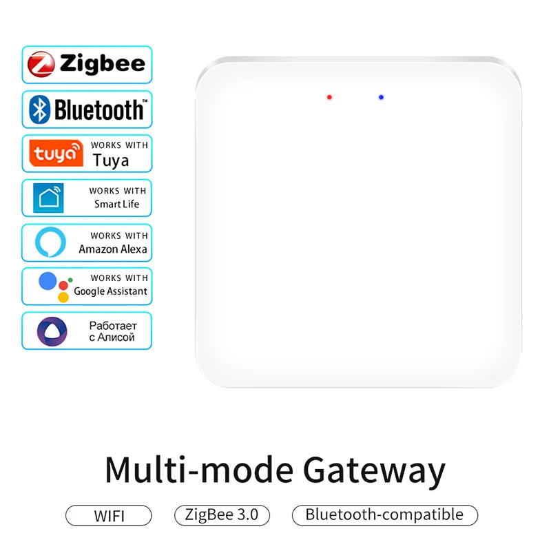 Tuya Smart Multi Mode Gateway ZigBee WiFi Bluetooth Hub Bridge Smart Life APP Voice Control Works With Alexa Google Home