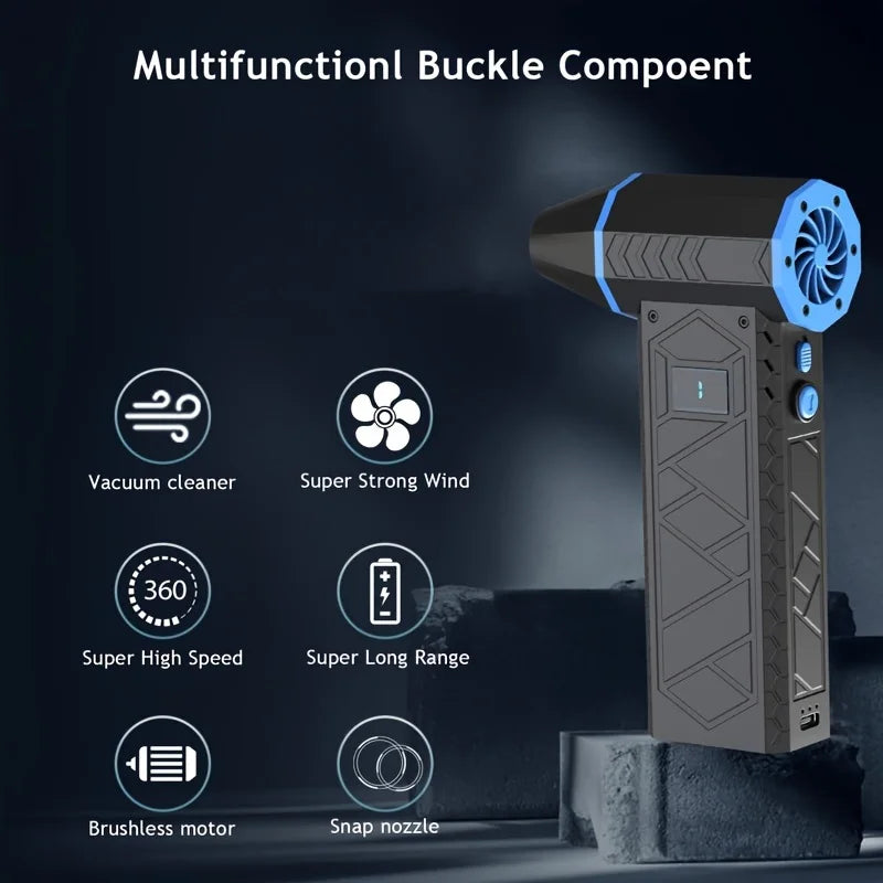 Mini Turbo Jet Fan,310000 RPM Mini Air Blower Handheld Electric Brushless Motor Violent Blower Wind Speed 101m/s Industrial Duct
