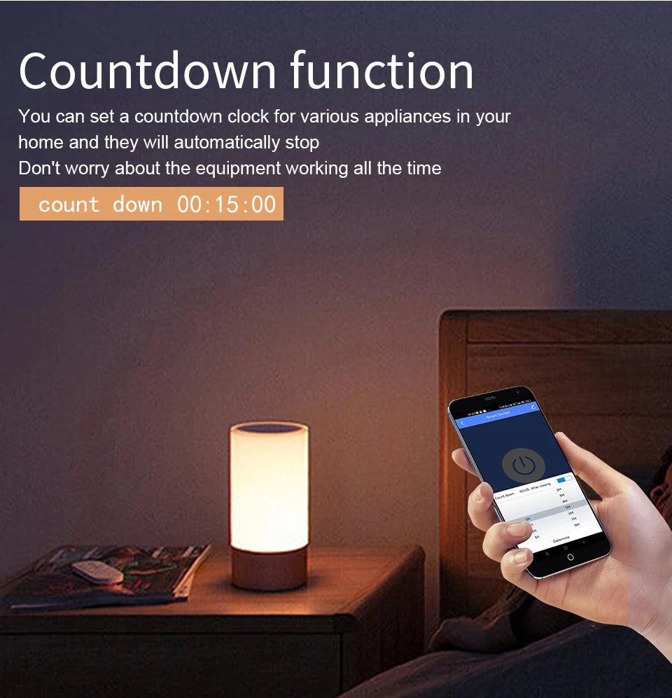 SIXWGH Smart Home Socket WiFi 16A EU/FR Plug Outlet Cozylife Remote Control Timer Power Monitor Support Voice Google Home Alexa