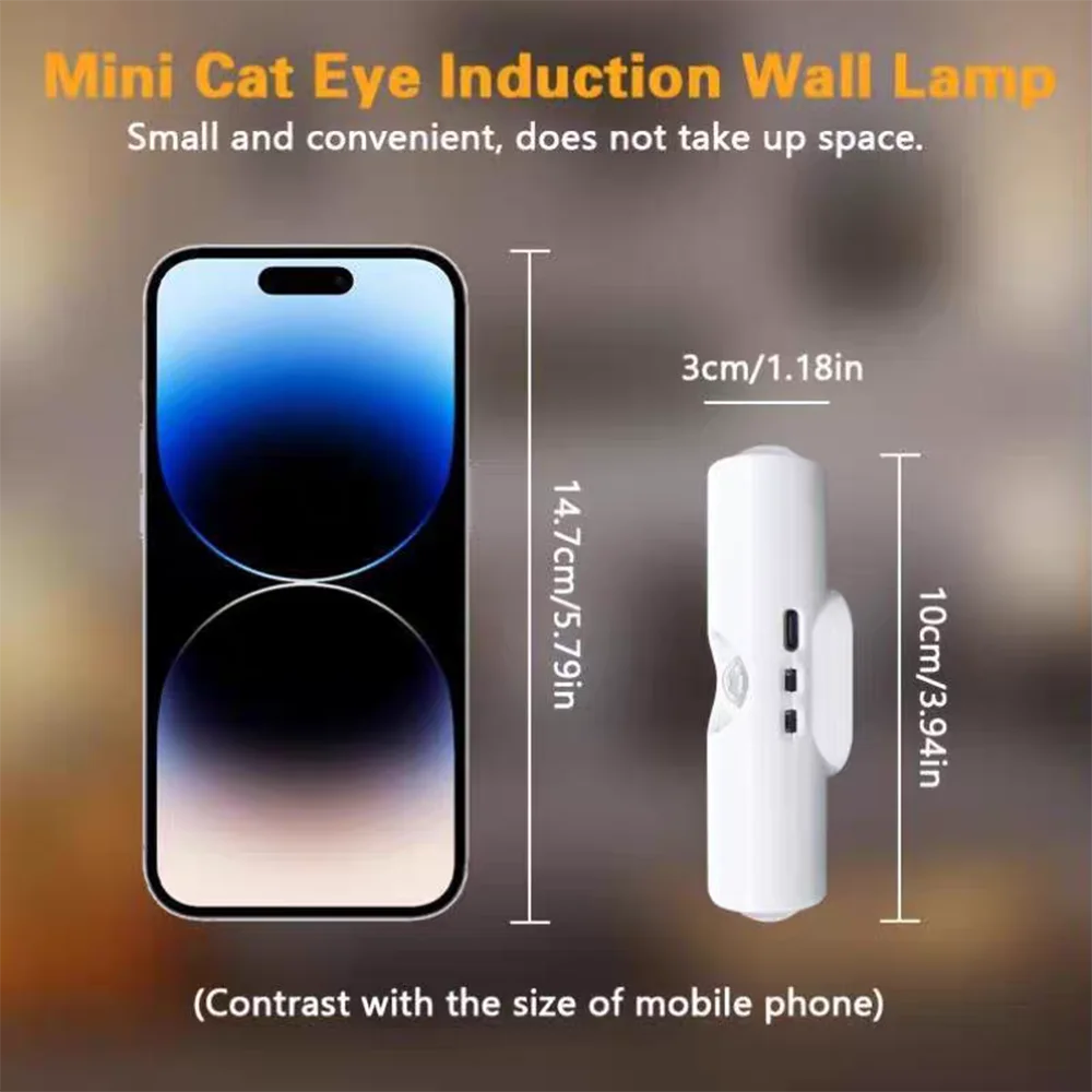 Rechargeable Motion Sensor Magnetic Wall Lamp Smart LED Double-head RGB Gradient Night Light for Bedroom Closet Home Decor