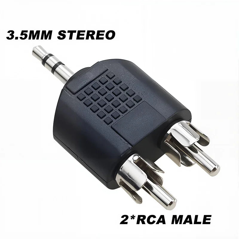 5Pcs Stereo 1/4" Male Plug to RCA Female Jack 6.35mm 3.5mm Audio Mono Adapter Connector Conversion Plug TS for Home KTV
