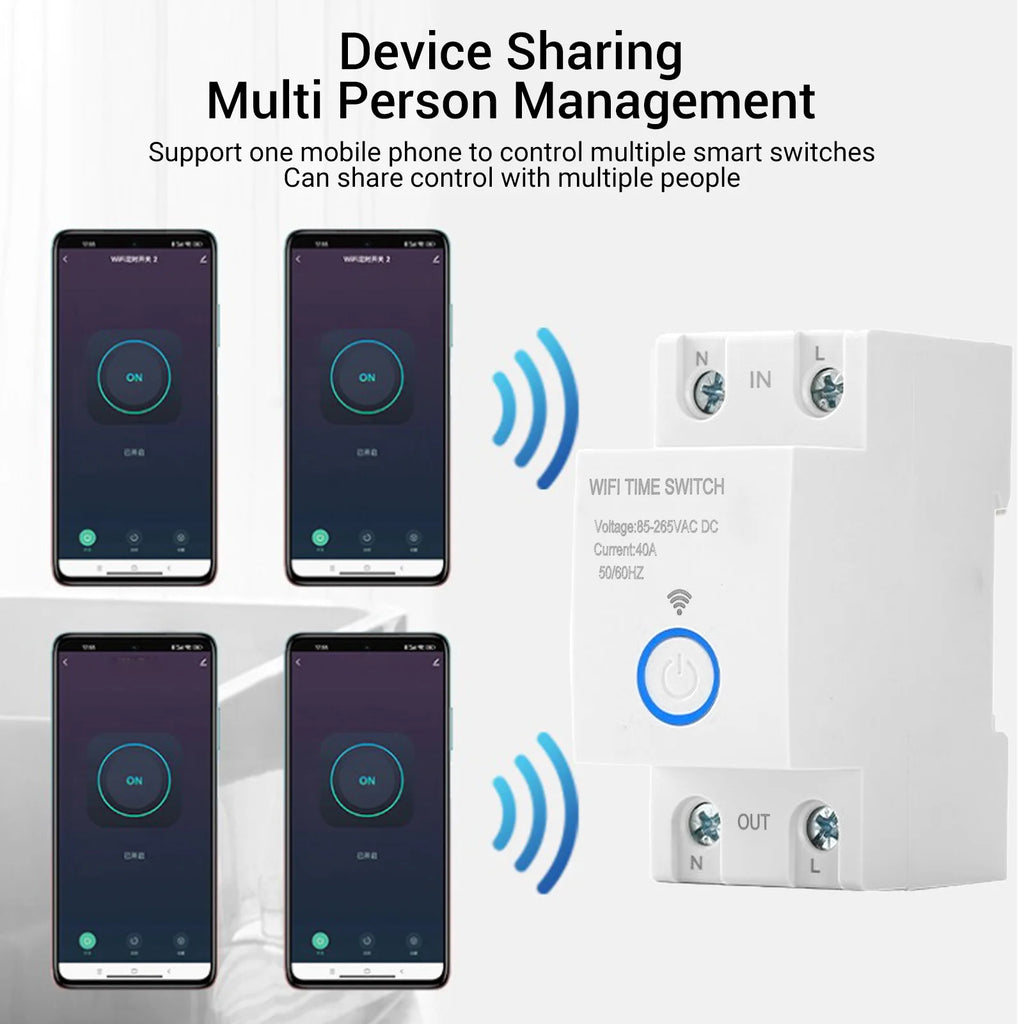 Smart Timer  WiFi Timer  2P 40A Programmable APP Control Voice Control Smart Time  for Home