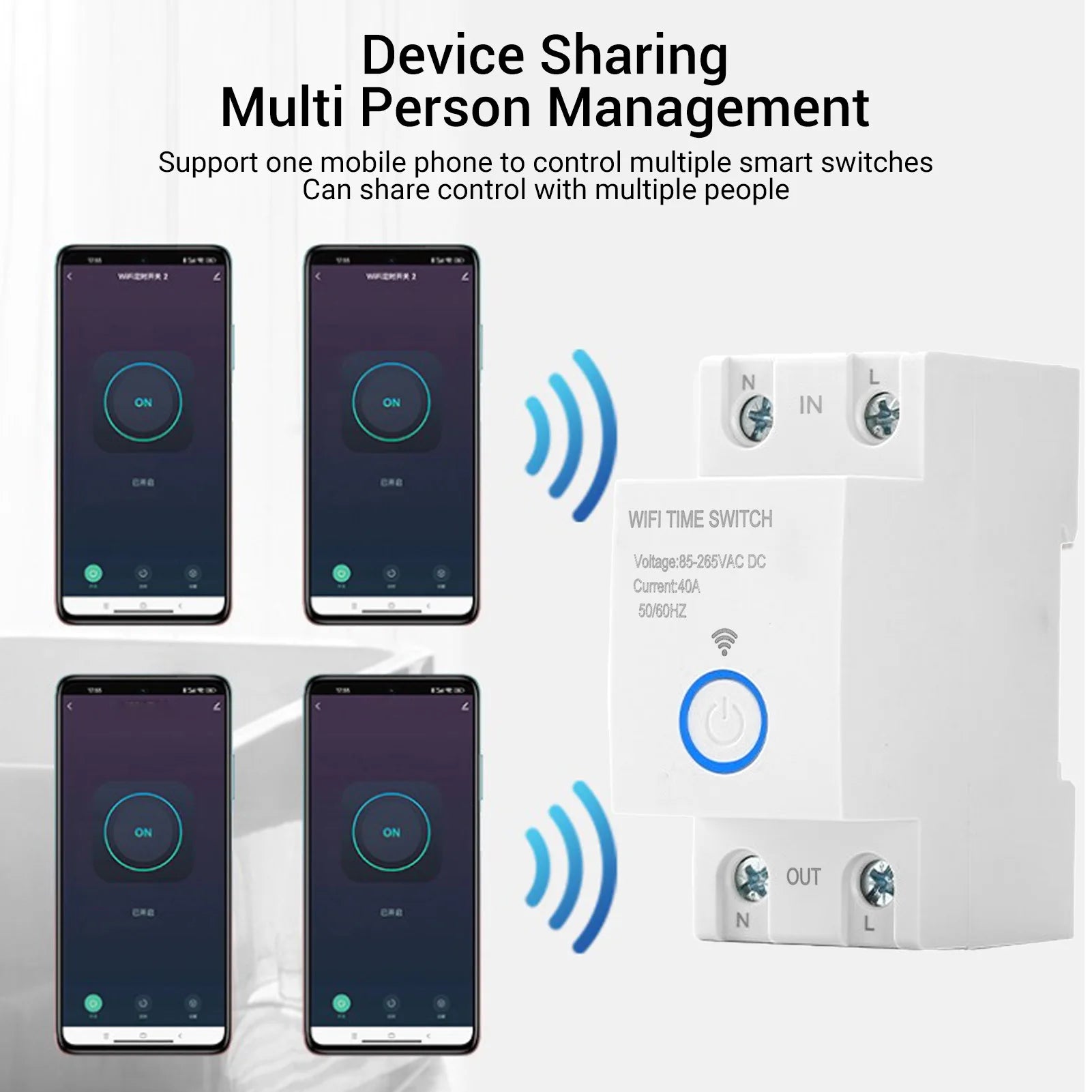 Smart Timer  WiFi Timer  2P 40A Programmable APP Control Voice Control Smart Time  for Home