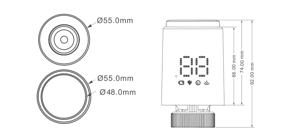 Tuya Smart Home Zigbee 3.0 Thermostatic Valve Radiator Zigbee Thermostat Radiator Zigbee Thermostatic Valve Alexa Google Home