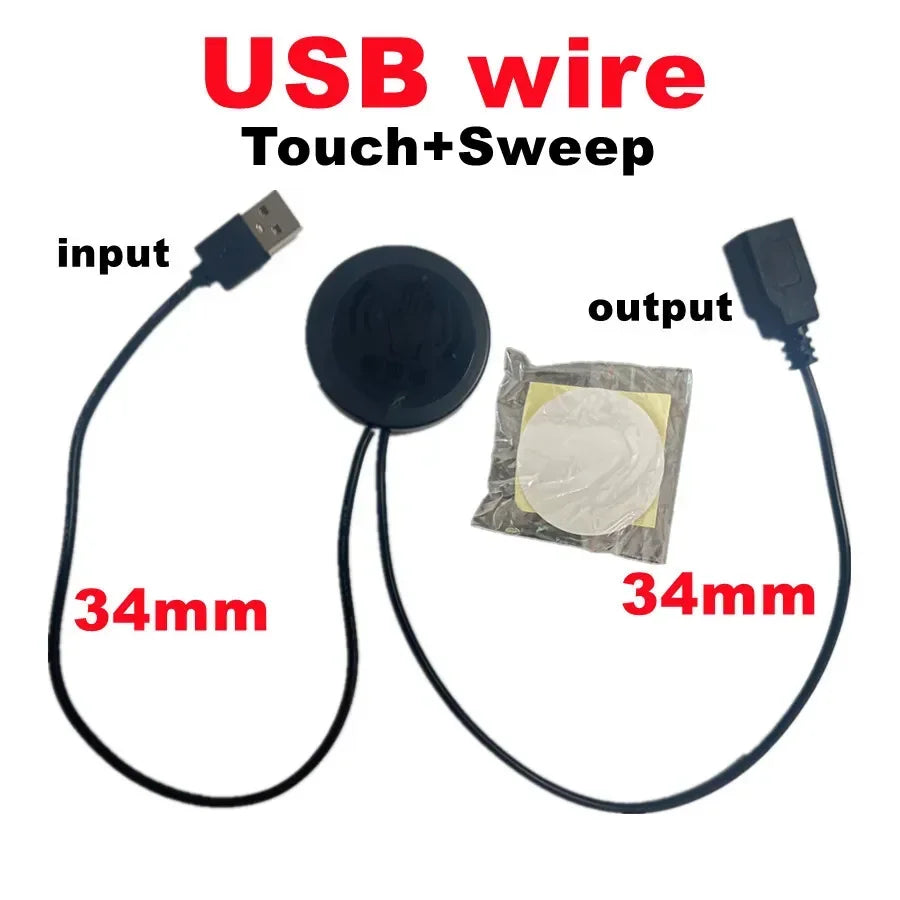 Aswesaw Sweep Dimmer Sensor Penetrating Switch DC 5V 12V 24V Wood Panel Touch Switch LED Dimmable Touch Sensing Hidden