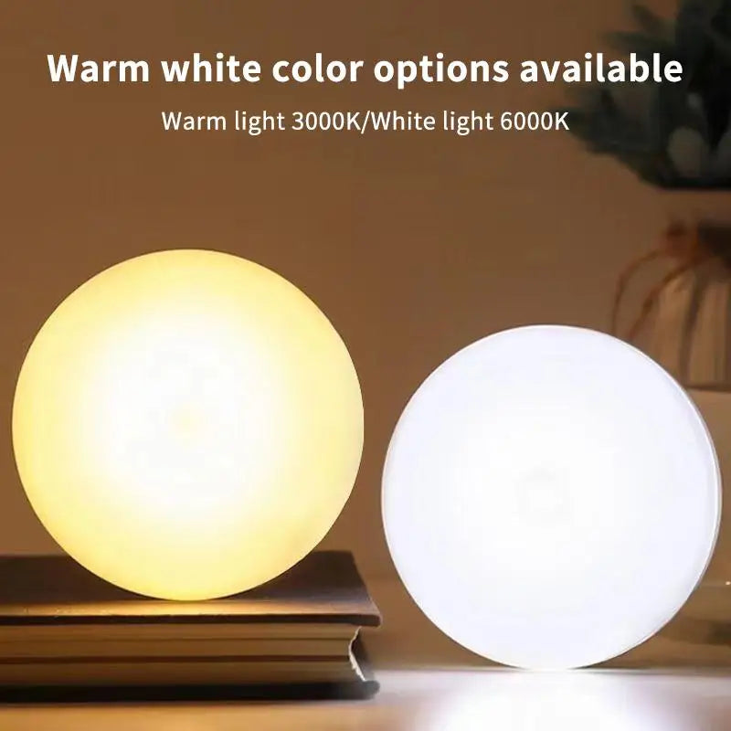 1Set Motion Sensor LED Night Light USB Rechargeable Night Lamp For Kitchen Cabinet Wardrobe Lamp Staircase Wireless Closet Light