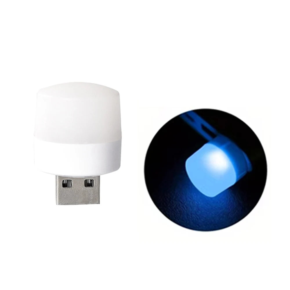 1Pcs/3Pcs Mini USB Night Light Eye Protection Book Reading Light USB Plug Power Charging LED Night Lamp Colorful Light for Party