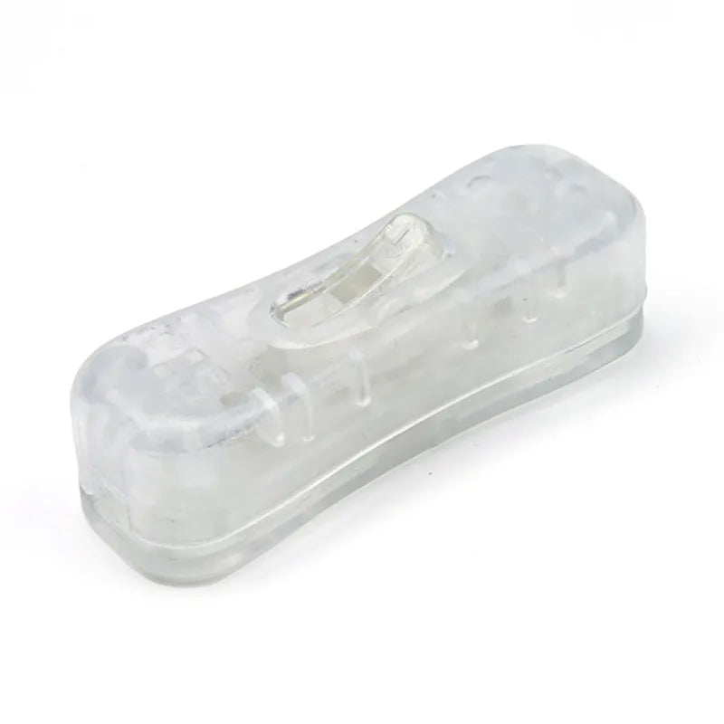 304 Led Light Bulb Halfway Rocker On Off Push Button AC Power Cable Switch Connector Online Switch White Black Transparent A2