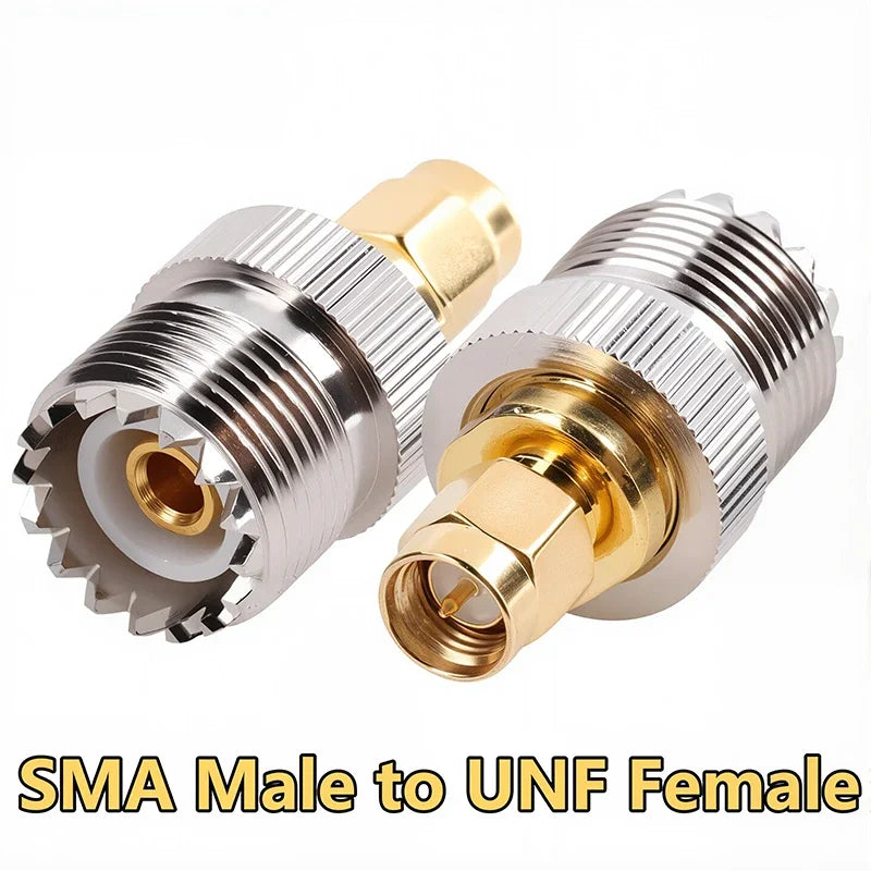 2Pcs Copper SMA Female Jack to UHF PL259 SO239 TNC N Male Female RF Coax Coaxial Straight Connector Converter