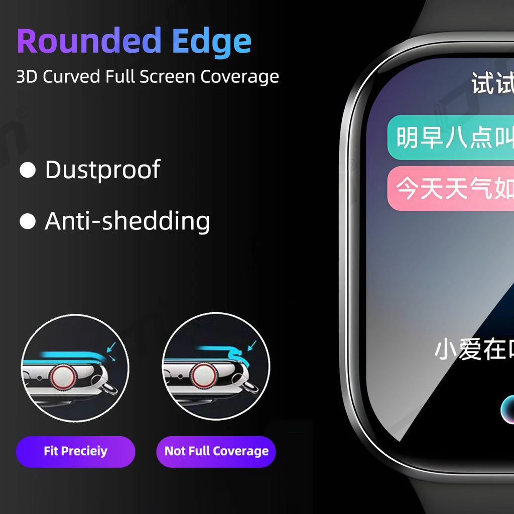 3D Protection Film for Xiaomi Redmi Watch 6 Screen Protector, Full Coverage Anti-scratch for Watch6 Accessories ( Not Glass )