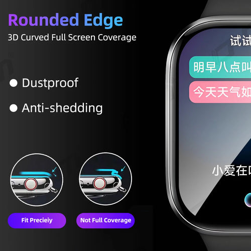 3D Protection Film for Xiaomi Redmi Watch 6 Screen Protector, Full Coverage Anti-scratch for Watch6 Accessories ( Not Glass )