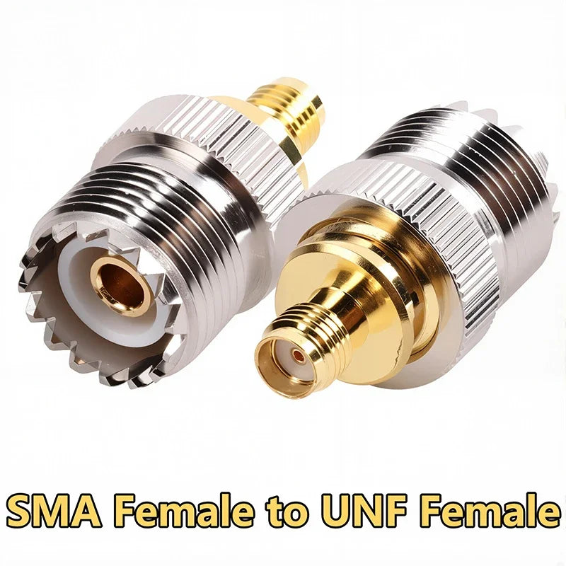 2Pcs Copper SMA Female Jack to UHF PL259 SO239 TNC N Male Female RF Coax Coaxial Straight Connector Converter
