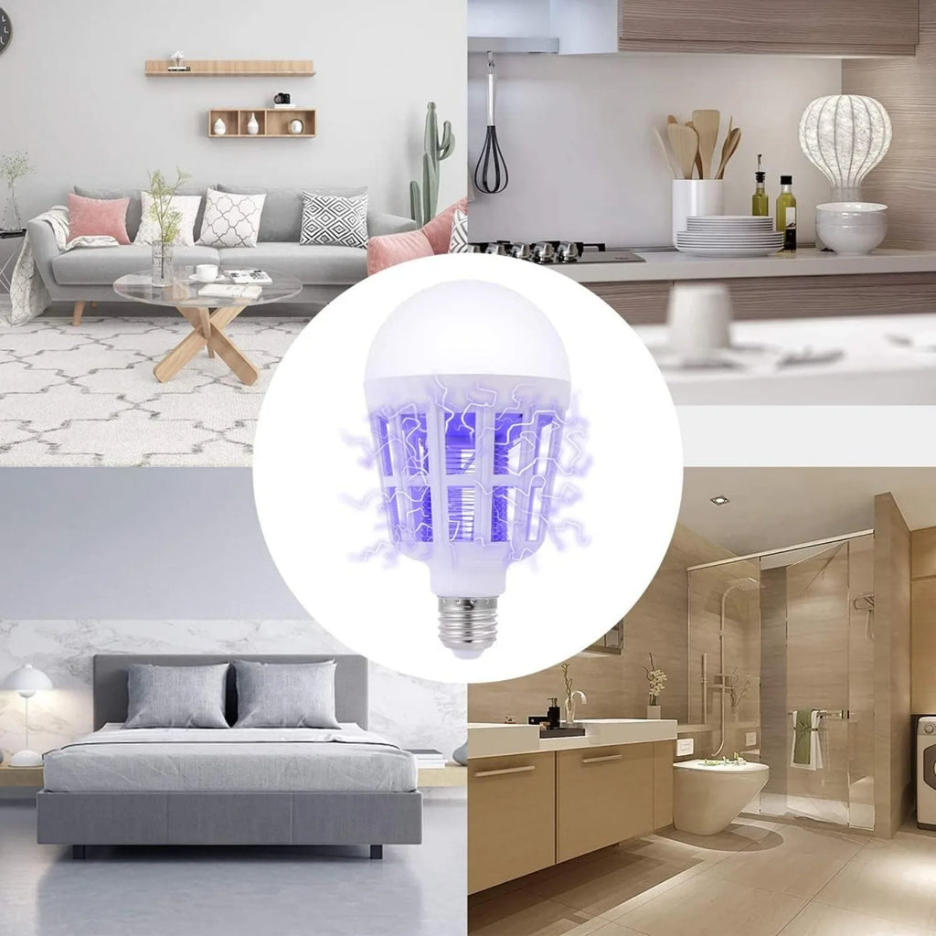 JOYINLED 2 in 1 LED Pest Attract Trap 220V/110V E26/E27 Lamp Bulb Pack of 1/2 Bug Zapper, Mosquito Killer for Home Kitchen Patio