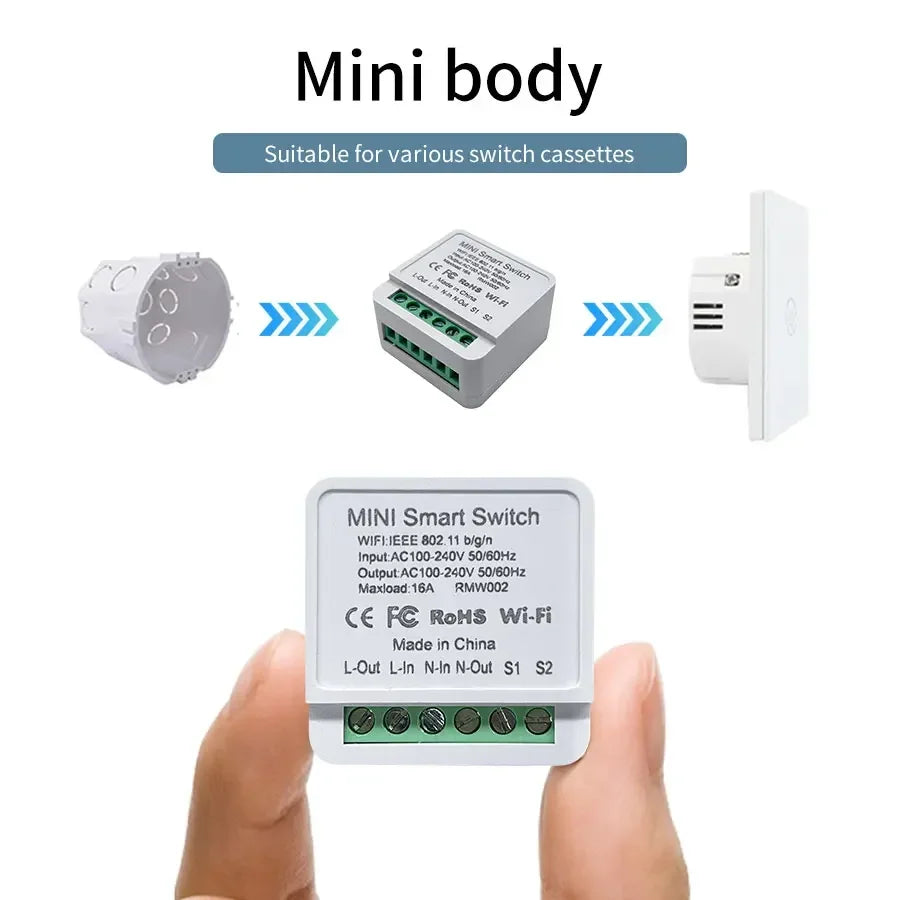 20A 16A Smart WiFi Switch Cozylife APP Remote Control Breaker Module 100-240V Wireless Light Switch Works with Alexa Google Home